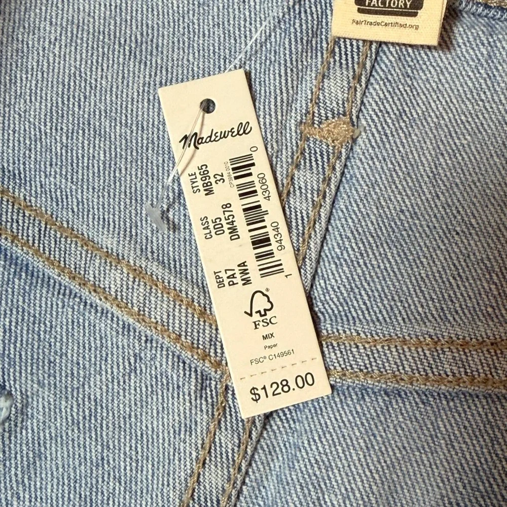 Madewell The Perfect Vintage Jean Light Indigo High Rise Tapered MB965 Size 32 - Picture 4 of 12